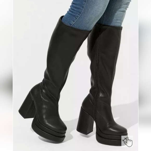 torrid Shoes - Black Platform Knee-High Boots